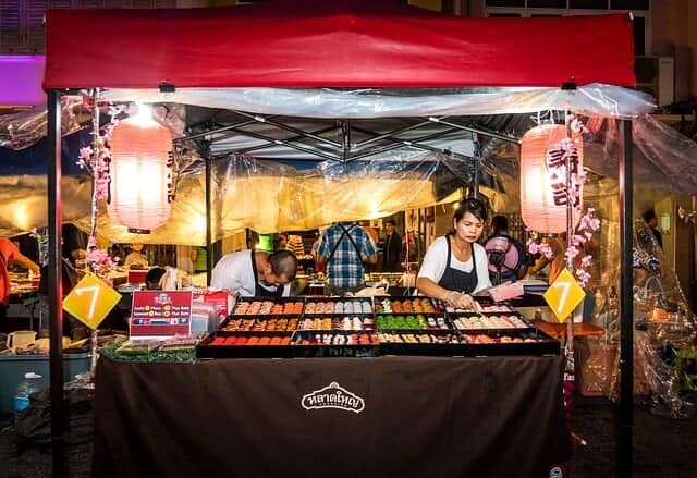 A food stall in one of the many night markets in Phuket