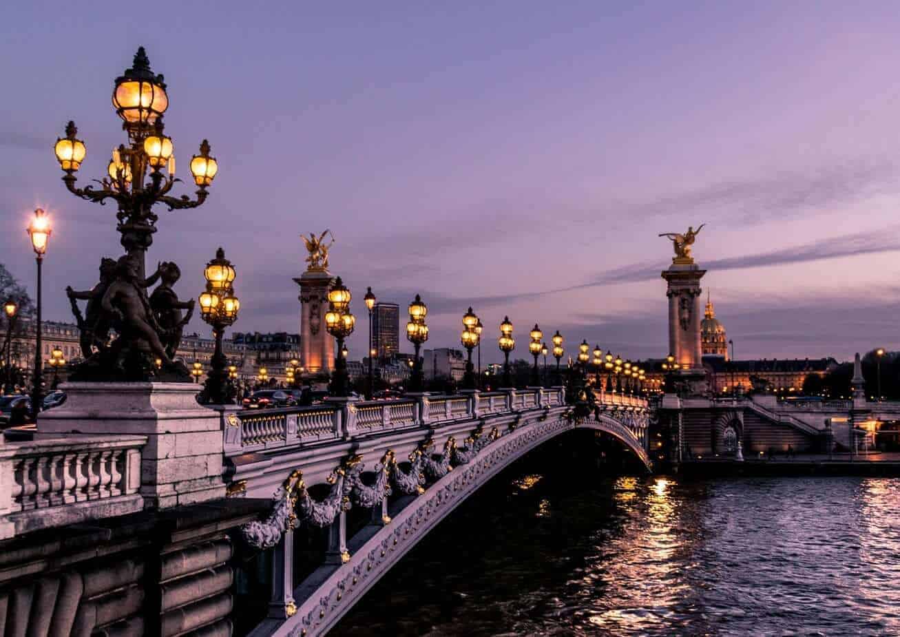 Bridge in Paris on river Seine