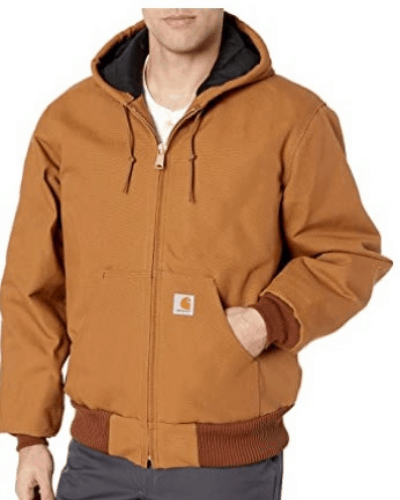 Carhartt Mens Quilted Flannel Lined Duck Active Jacket