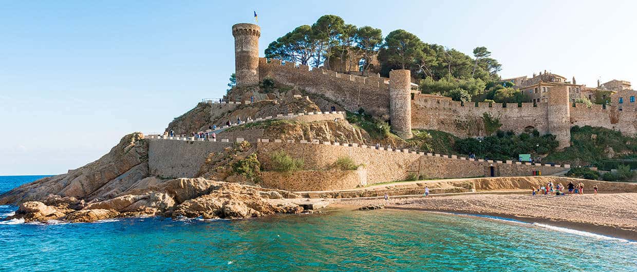 Castillo d'en Plaja on the beaches of Tossa del Mar