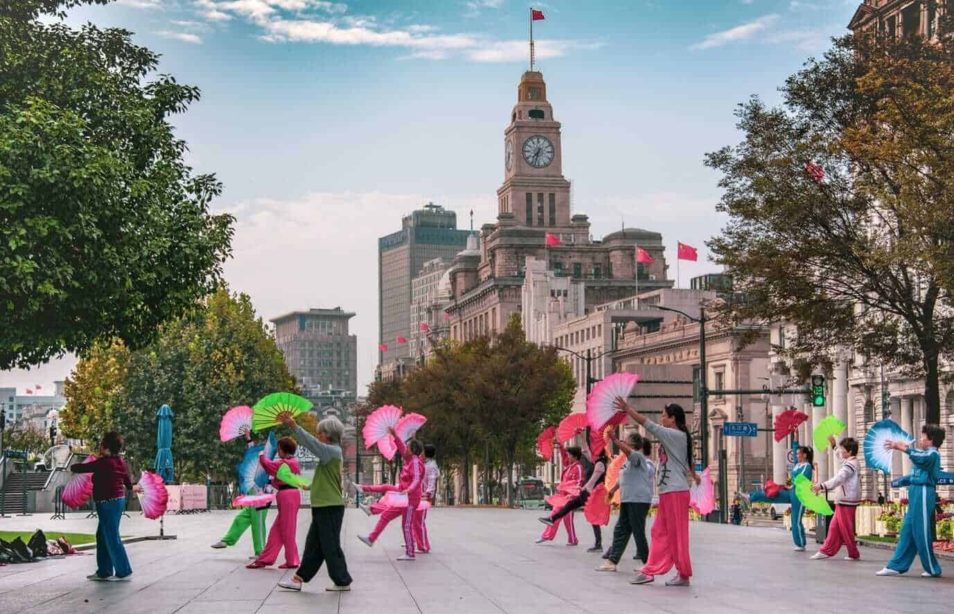 Dance Practice at The Bund, Shanghai