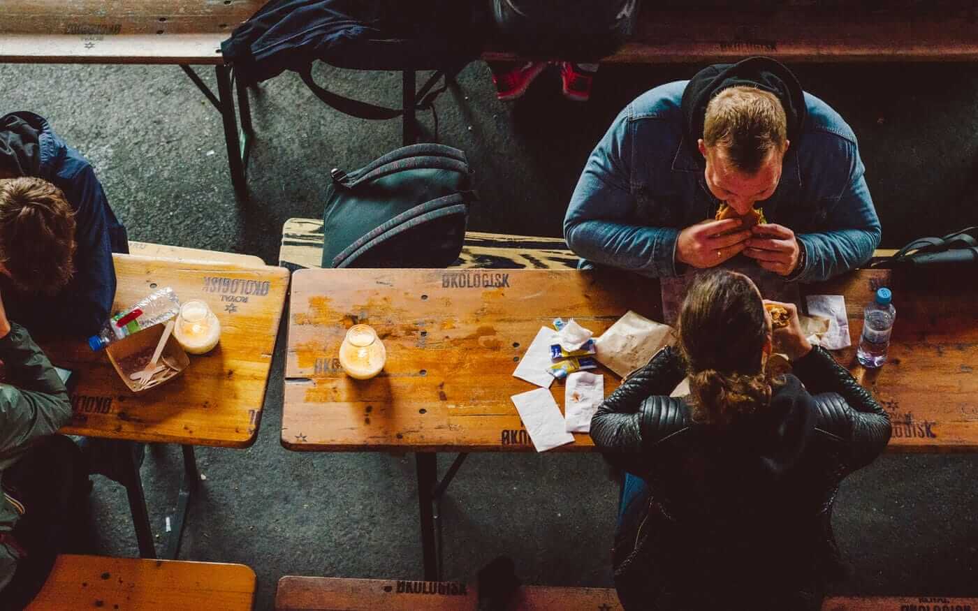 Eating street food while traveling