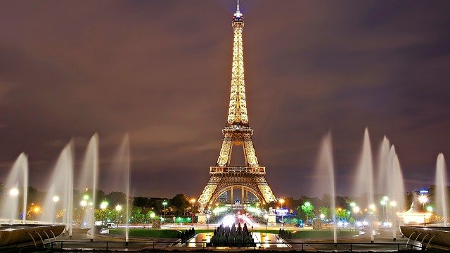 Eiffel Tower in the city of Paris