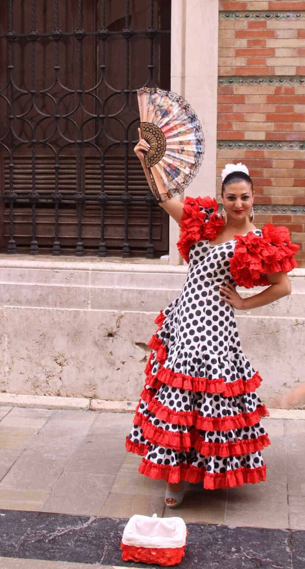 Flamenco dancer with an abanico(Spanish Fan)