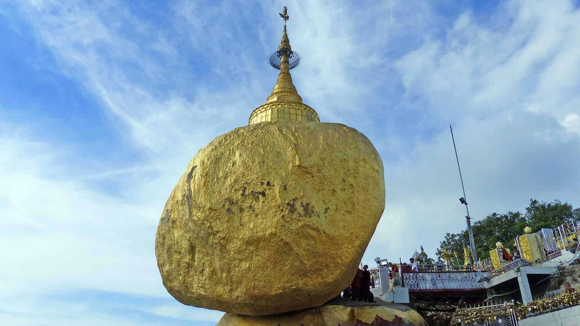 Golden Rock at Mount Kyaiktiyo, Yangon, Myanmar ( Burma)