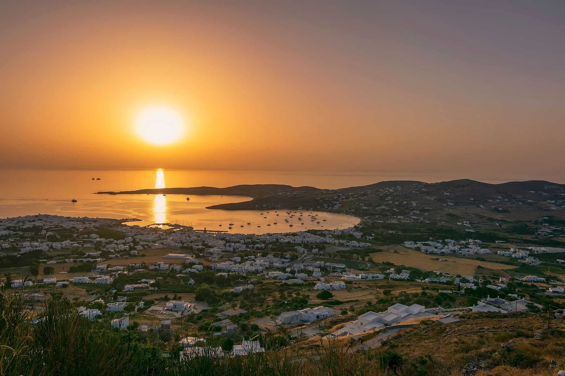 Greece Village Sunset