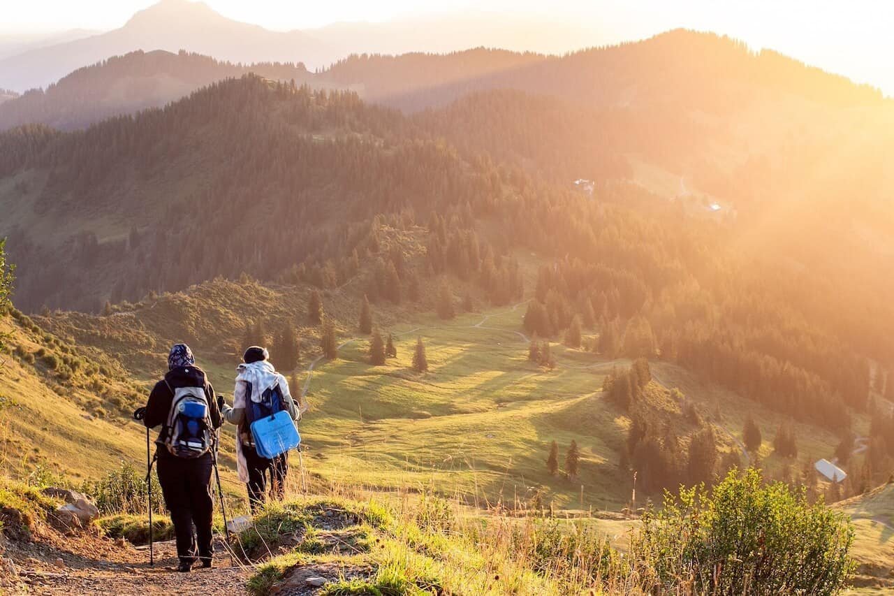 Hiking with friends