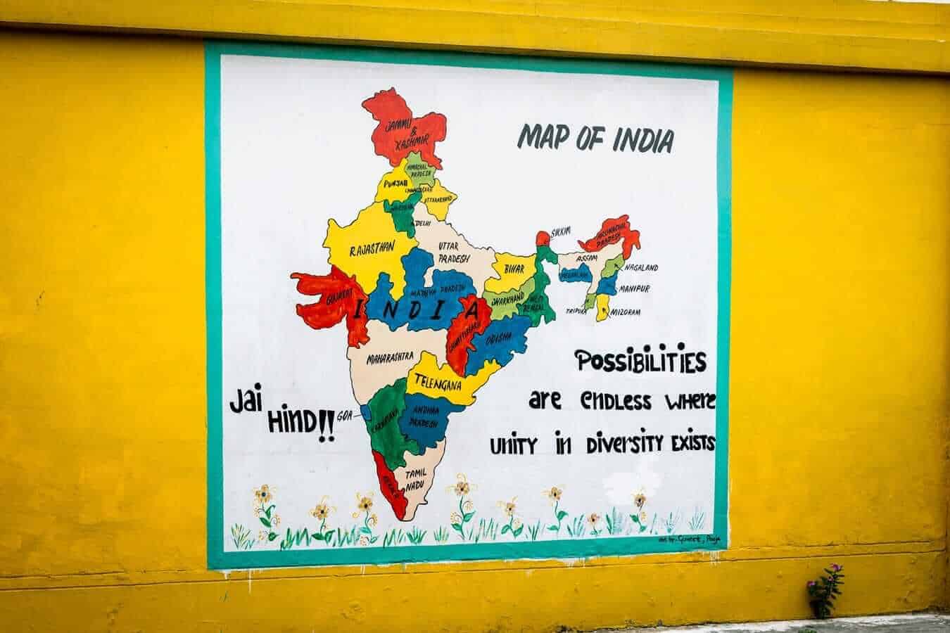 Itineraries in India - Map of India
