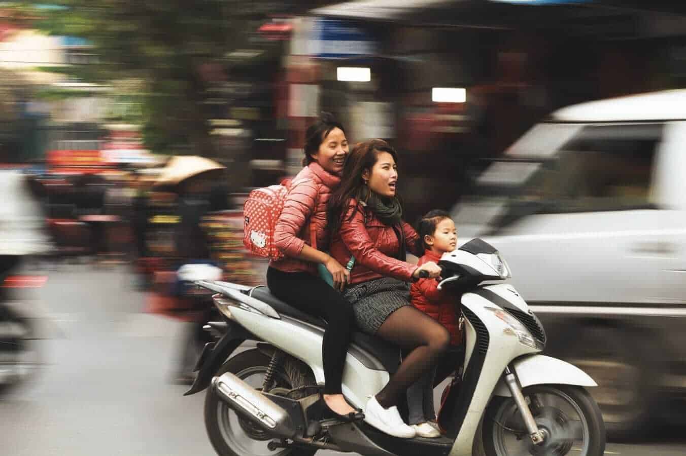 Motor bikes in Hanoi, Vietnam