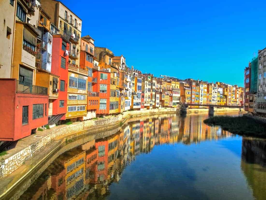 Onyar river flowing through Girona