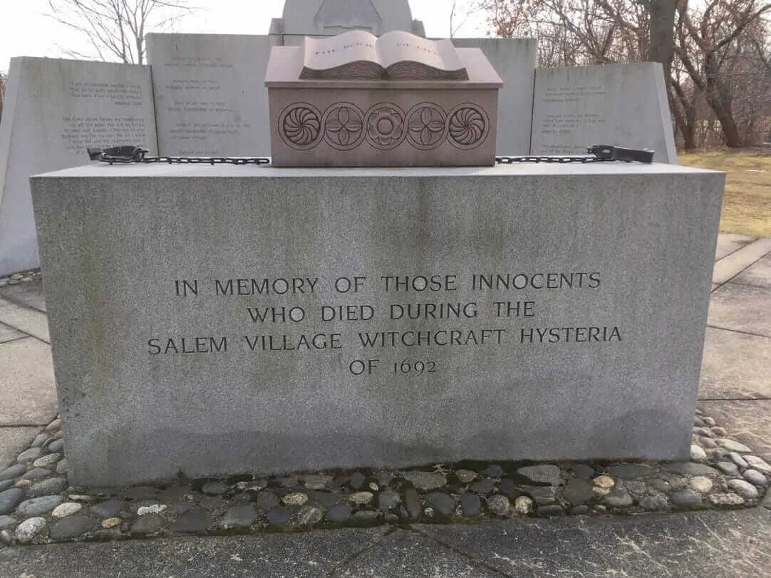 Salem Witch Trials Memorial Inscription