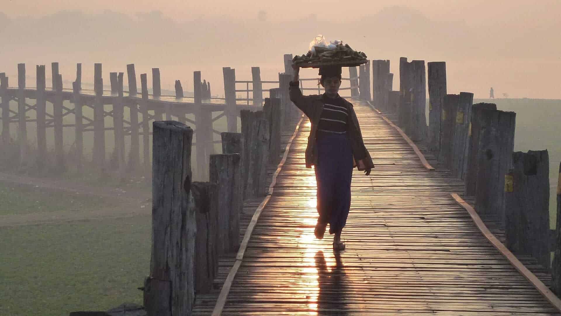 U Bein Bridge, Mandalay, Myanmar