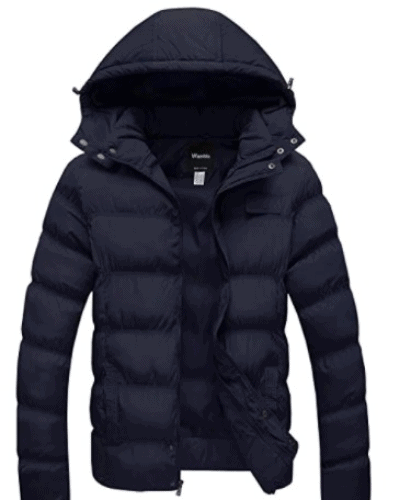 Wantdo Mens Hooded Winter Coat Warm Puffer Jacket