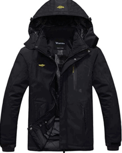 Wantdo Mens Mountain Waterproof Ski Jacket