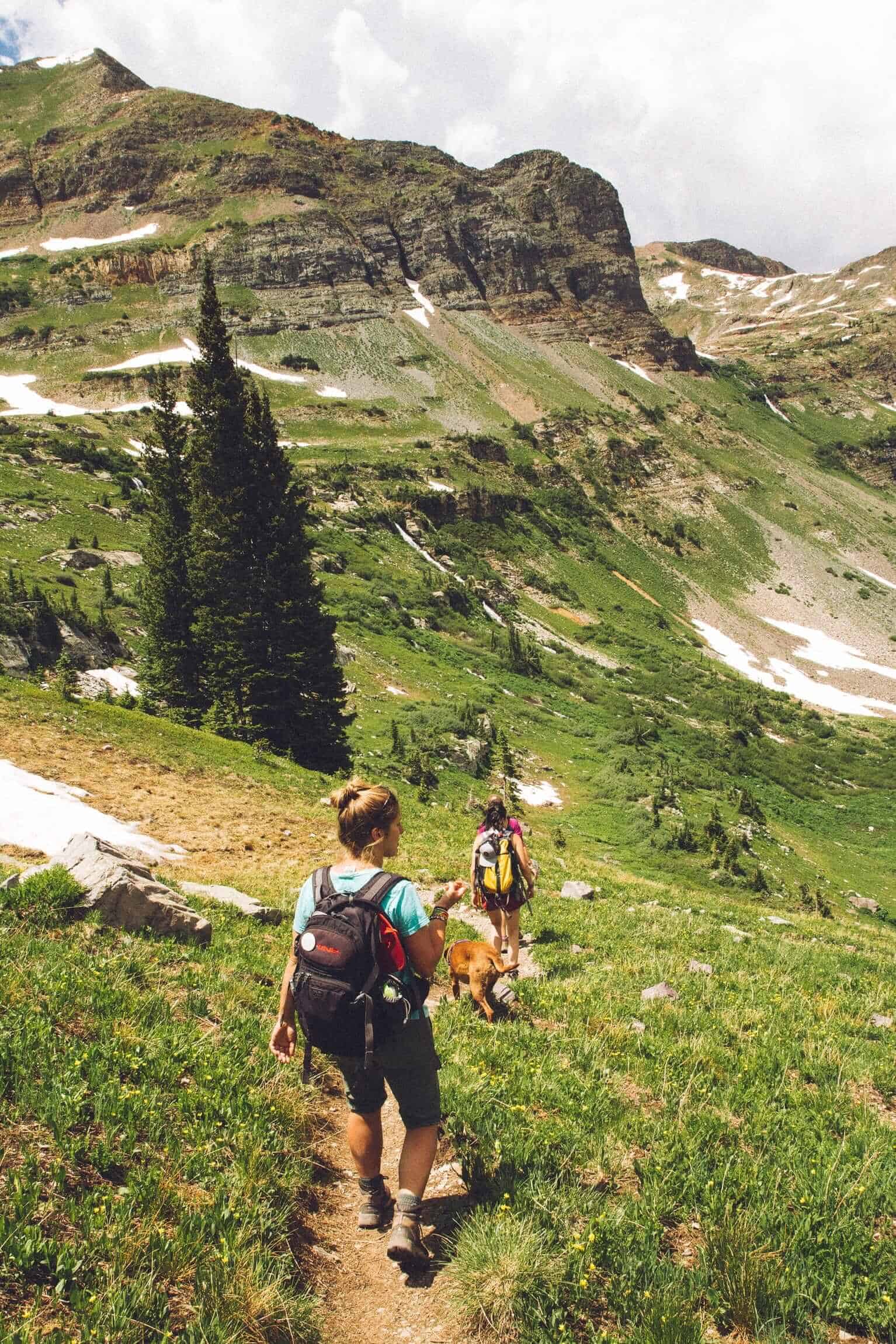 Women hiking outdoors