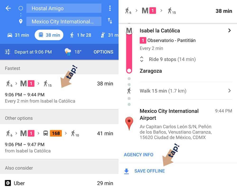 How to get from the airport to my accommodation